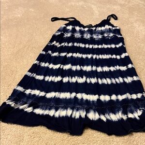 INC International Concepts Navy and White Striped Mini Dress